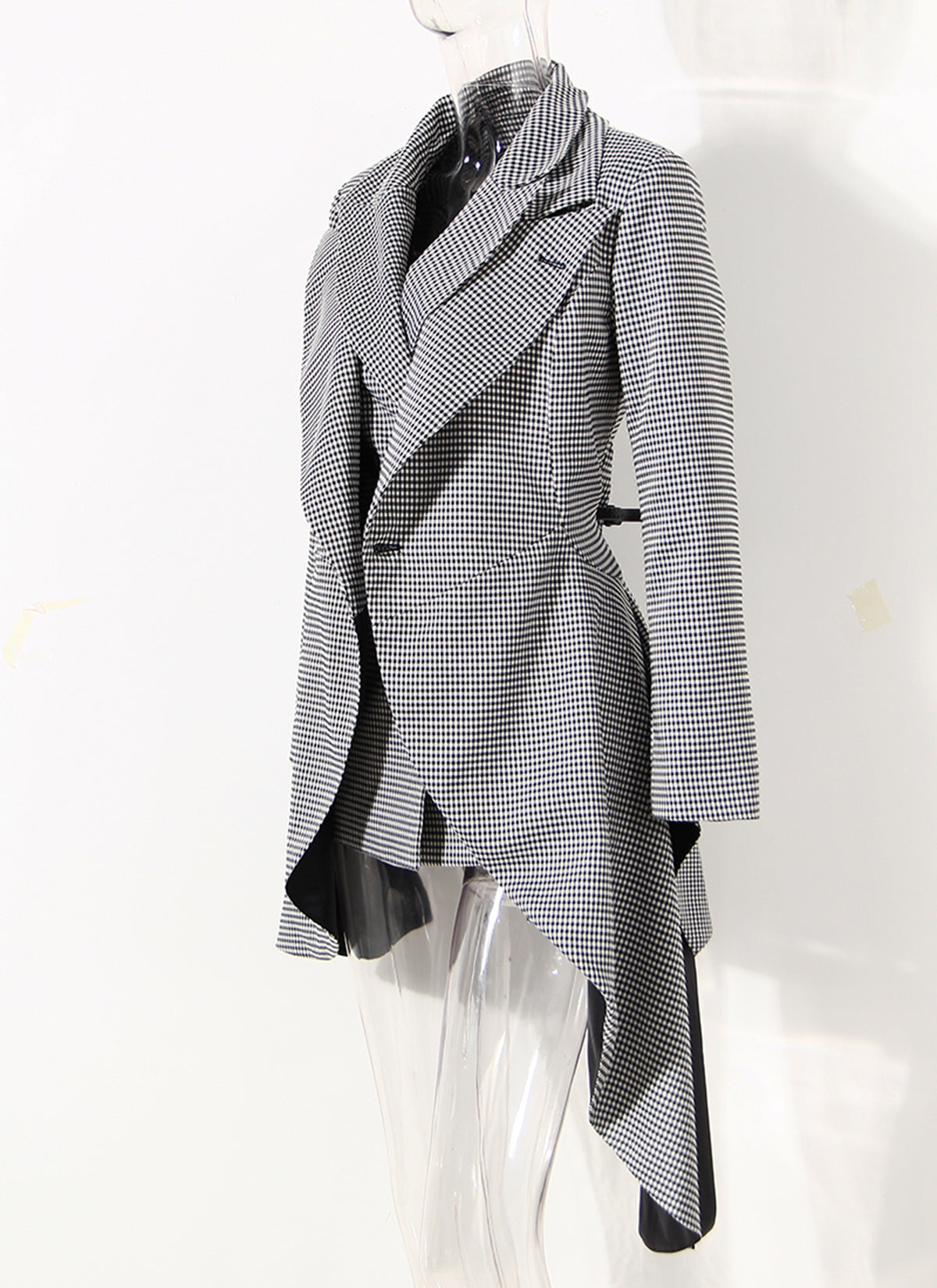 Small Plaid Loose Suit Jacket with bows