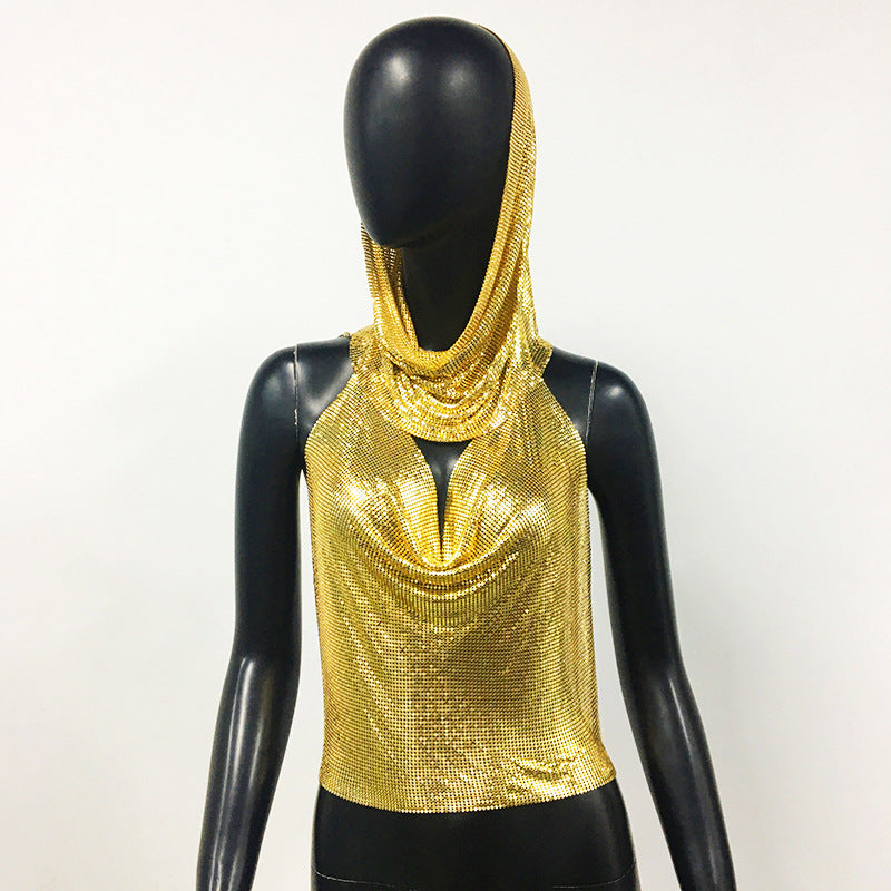 Sequin Sling Headscarf with Halter