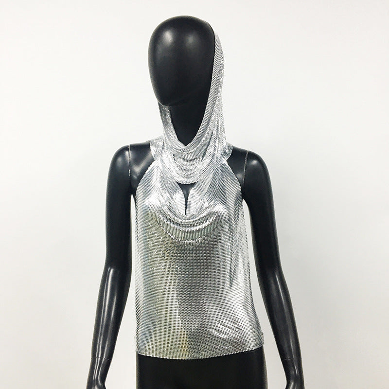 Sequin Sling Headscarf with Halter