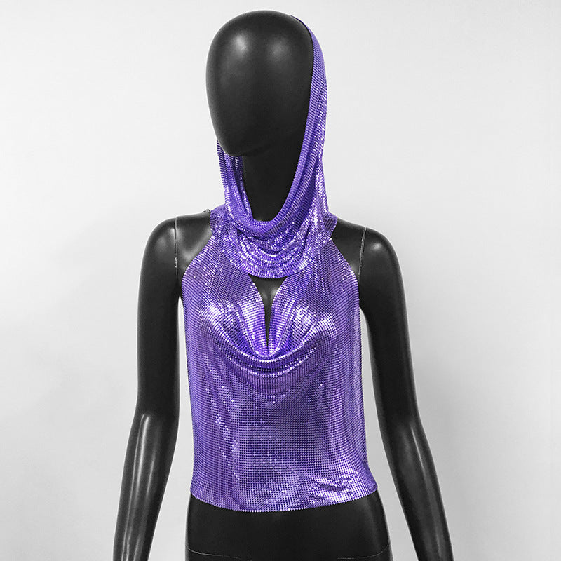 Sequin Sling Headscarf with Halter