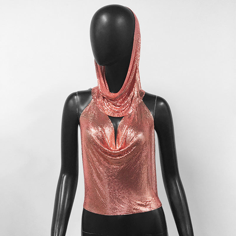 Sequin Sling Headscarf with Halter