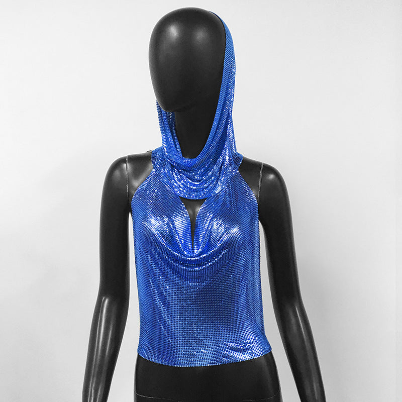Sequin Sling Headscarf with Halter