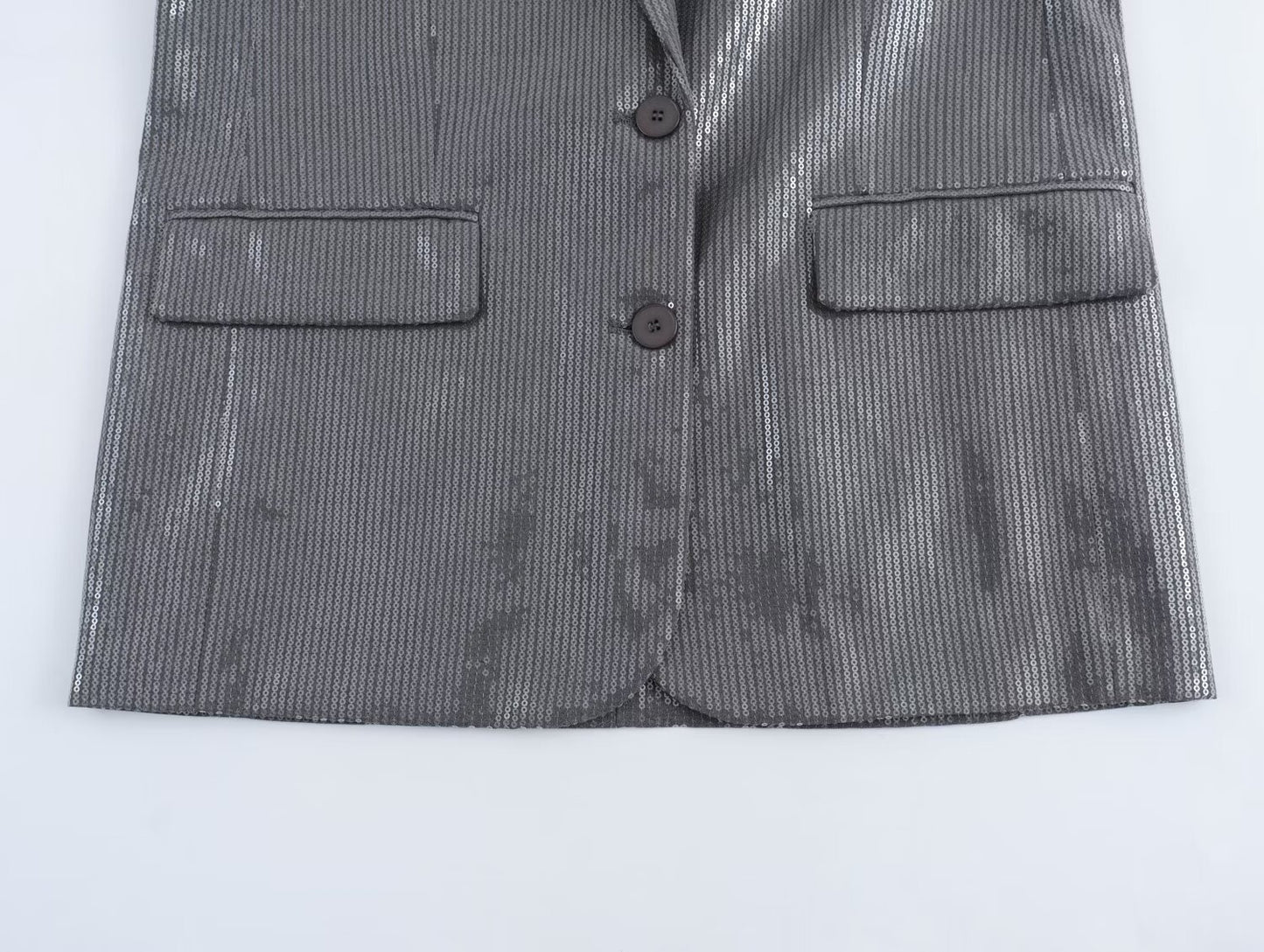 Charcoal Sequin Blazer and Trousers