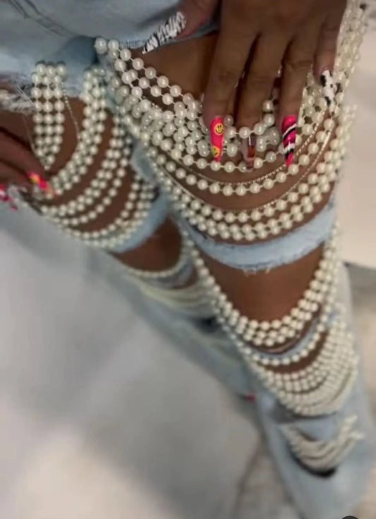 Pearls Street Denim Pants
