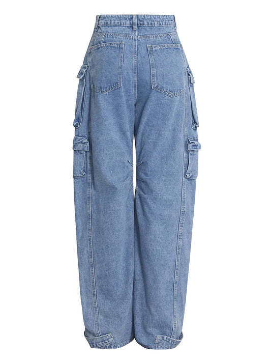 Cargo Pocket Denim Jeans