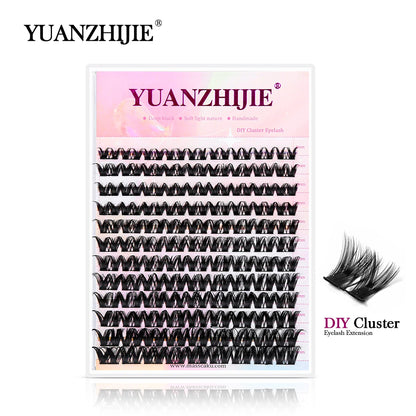 DIY Clusters Eyelash Extension Segmented Volume and Natural Individual Eyelashes