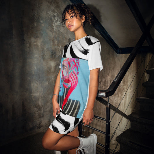 Hand designed T-shirt dress